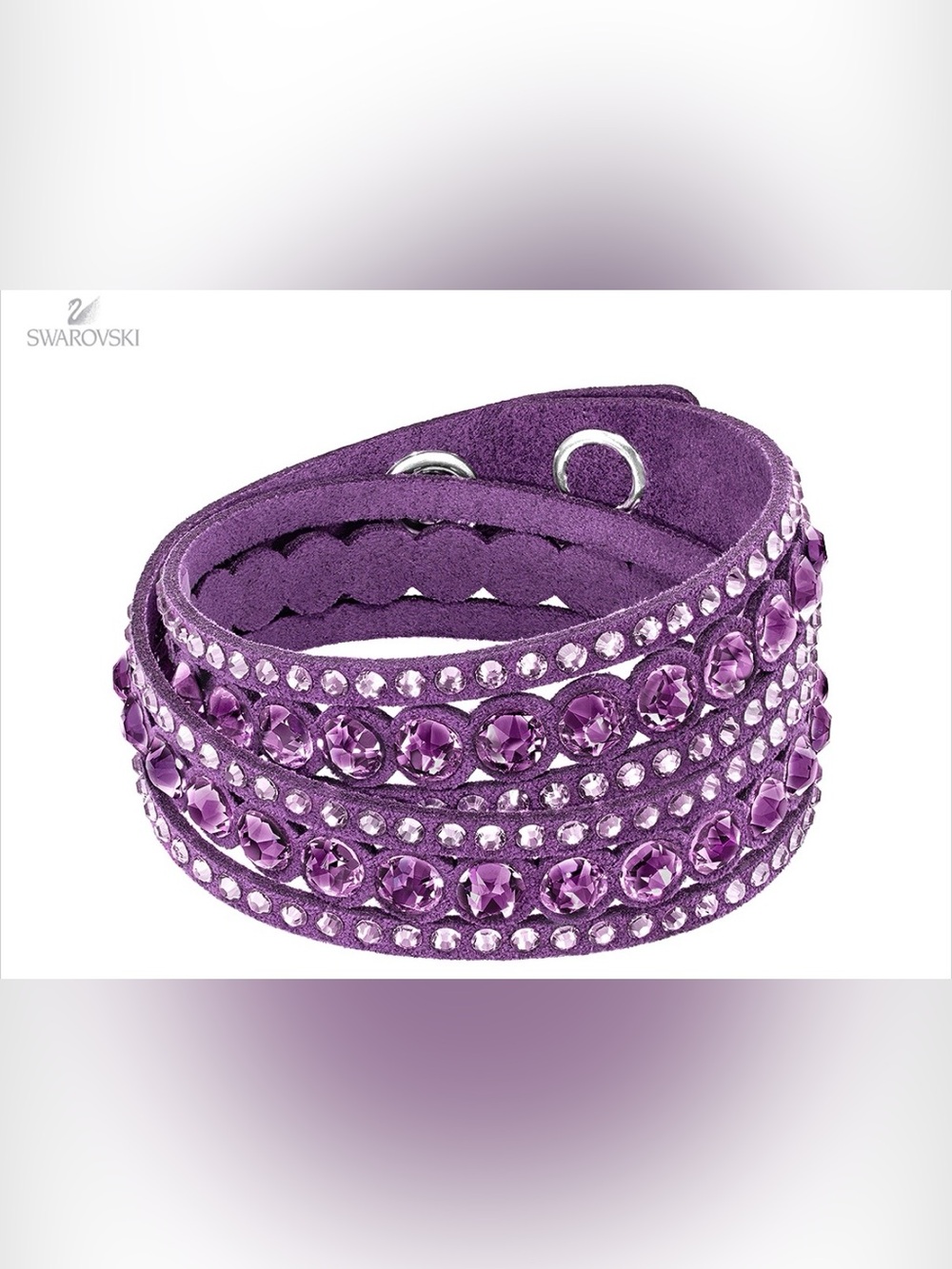 Swarovski Slake Purple Dot Bracelet NWOT